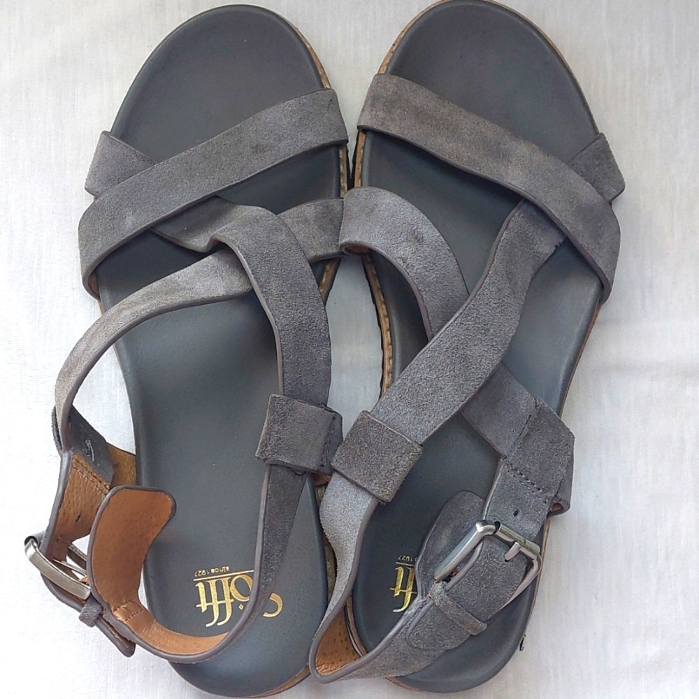 Sofft Gray Strappy Sandals